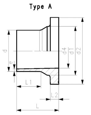 PP 法蘭轉接頭 1/2"(d20) DIN