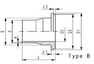 PVDF 法蘭轉接頭 1/2"(d20) DIN