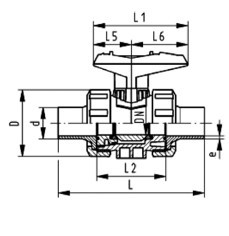 PP 球閥 1/2"(d20) EPDM