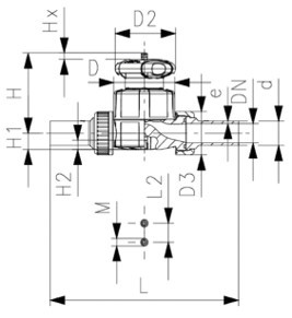 PP 雙由任隔膜閥 1/2" PTFE/EPDM