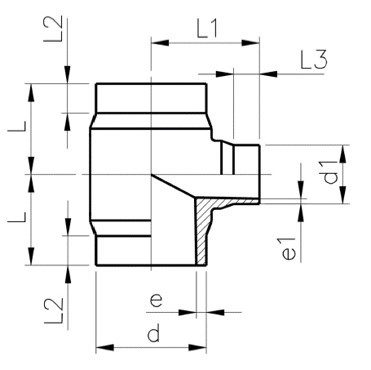 PP HP 異徑三通 2"*1"(d63*d32)